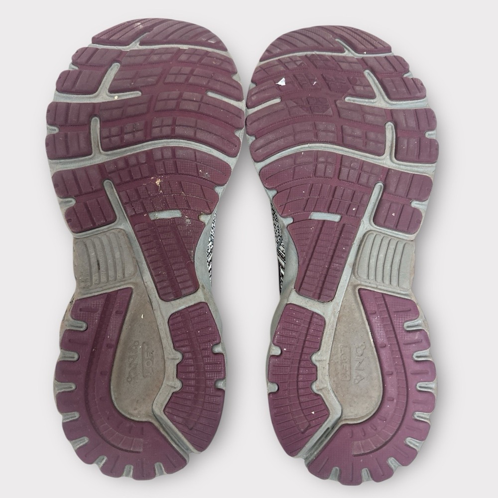 Brooks Womens Adrenaline GTS 19 Road Running Tennis Shoes Size 11 Gray Purple - Picture 9 of 9